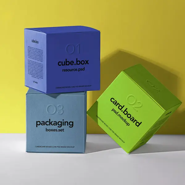 printed cube boxes